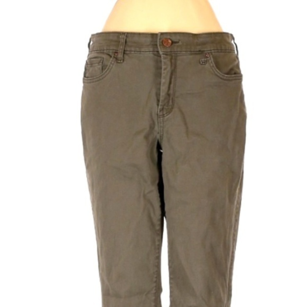 Jessica Simpson 27 olive green relaxed mid rise‎ skinny crop jeans - Picture 5 of 9